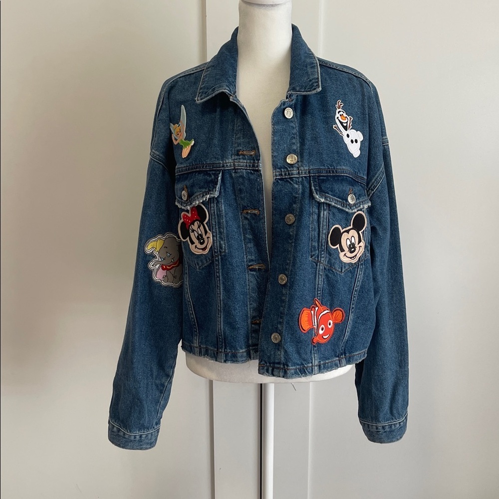Customized 1 of 1 Forever 21 Jean Jacket with Disney Patches - Picture 3 of 6